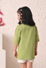 Girls T-Shirt - Olive Green - Image 6