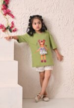 Girls T-Shirt - Olive Green - Image 4