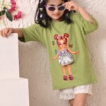 Girls T-Shirt - Olive Green