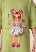 Girls T-Shirt - Olive Green - Image 7