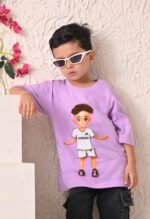 Boys T-Shirt - White Print - Image 3