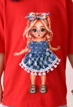 Girls T-Shirt - Red 2 - Image 8